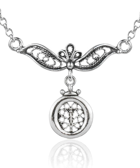 Filigree Art Tree of Life Design Women Silver Choker Necklace - Drakoi Marketplace