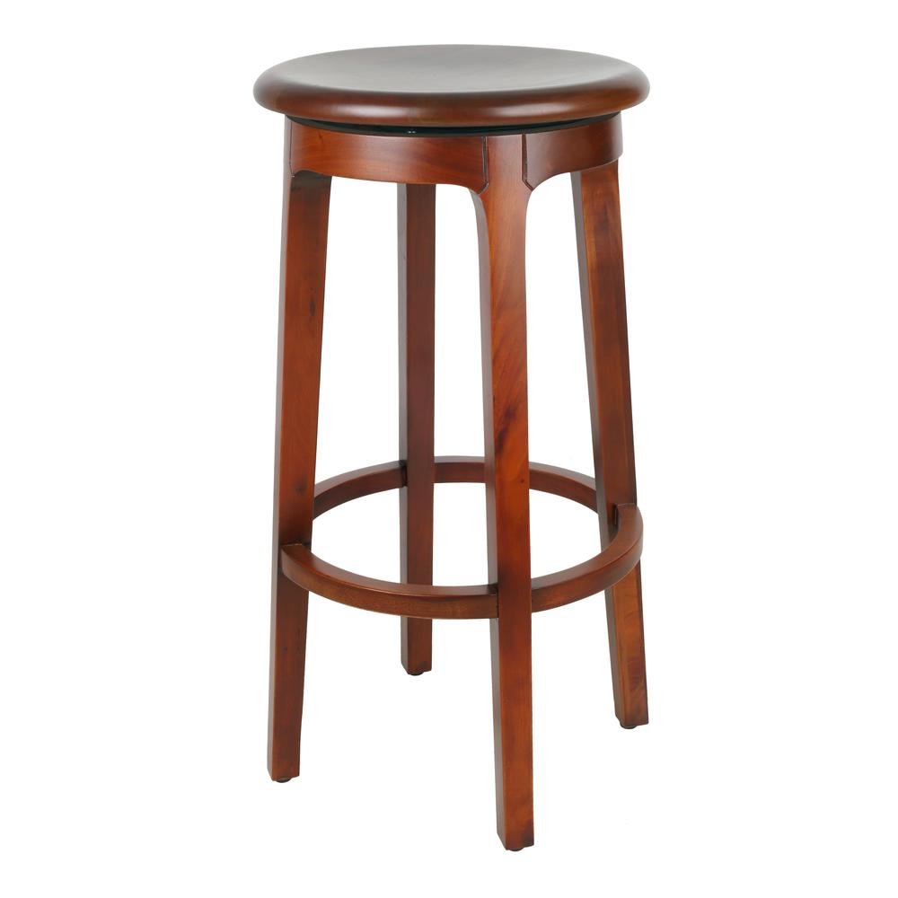 Foxy Mahogany Swivel Bar Stool - Drakoi Marketplace