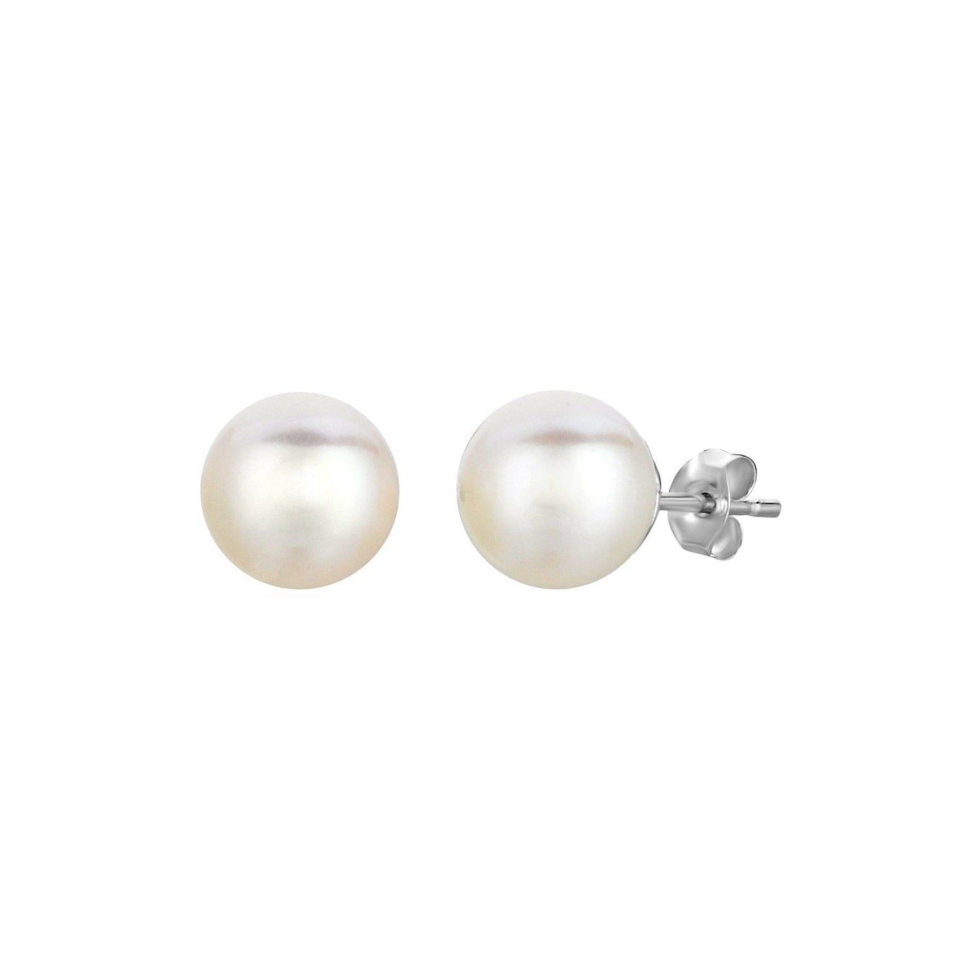 Freshwater Pearl Earrings in Sterling Silver - Drakoi Marketplace