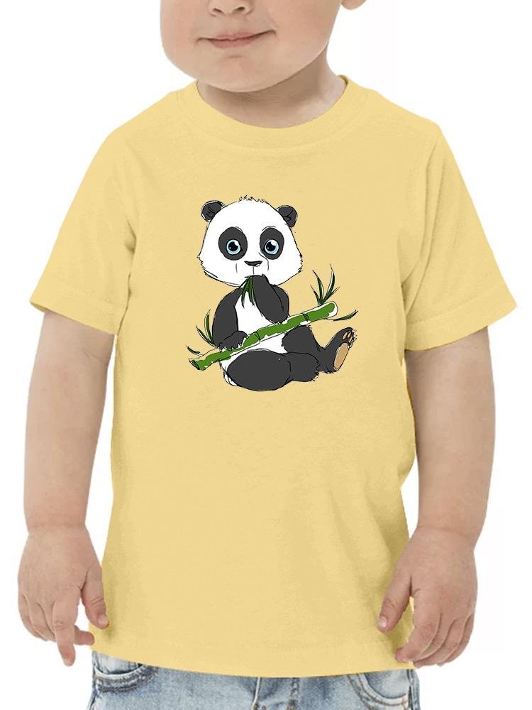 Funny Panda Eating Bamboo T-shirt -Image by Shutterstock - Drakoi Marketplace