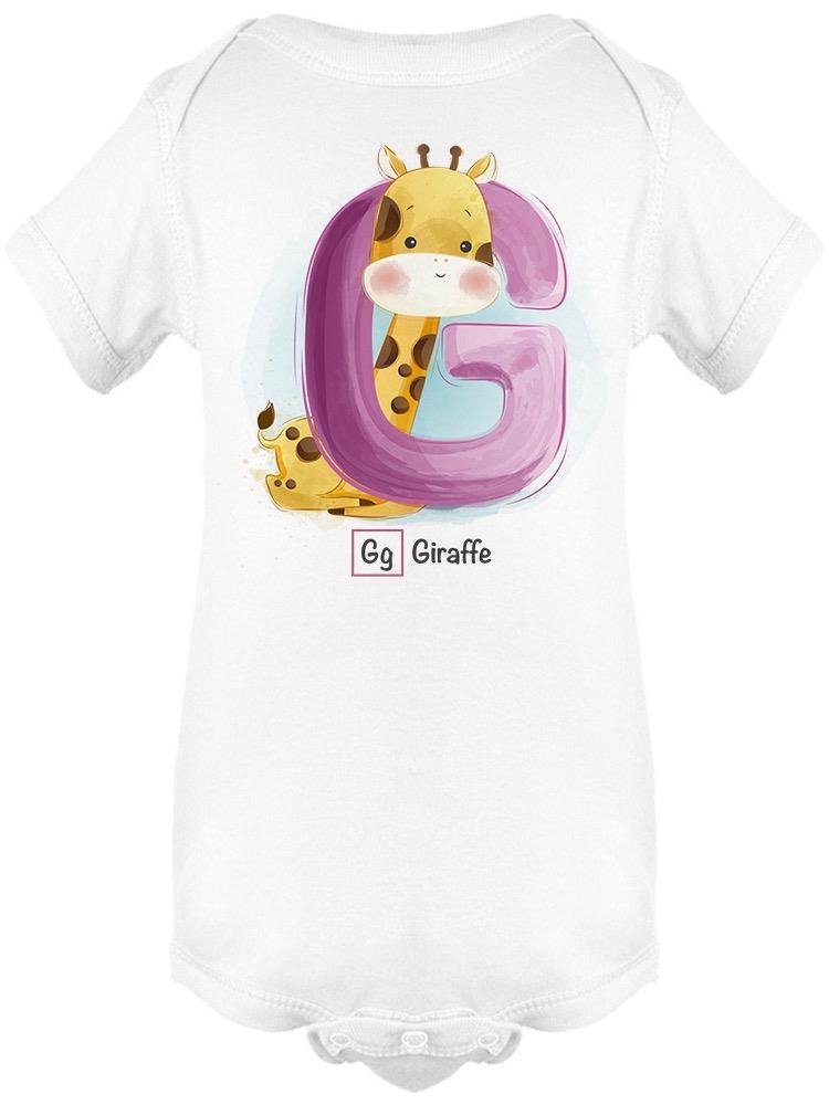 G Animal Alphabet Giraffe Bodysuit Baby's -Image by Shutterstock - Drakoi Marketplace