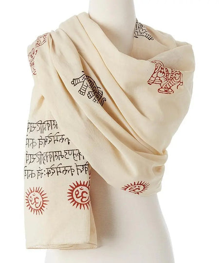 Ganesh Mantra blessing Prayer Shawl - Drakoi Marketplace