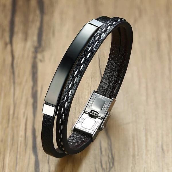 Genuine Leather Queen and King Couple Bracelet - Drakoi Marketplace