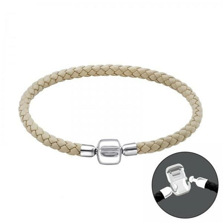 Genuine Leather Silver Bracelet for Women - Drakoi Marketplace