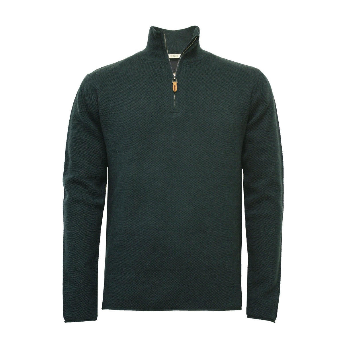 Green Cashmere fully Lined Golf Sweater half zip Orion - Drakoi Marketplace