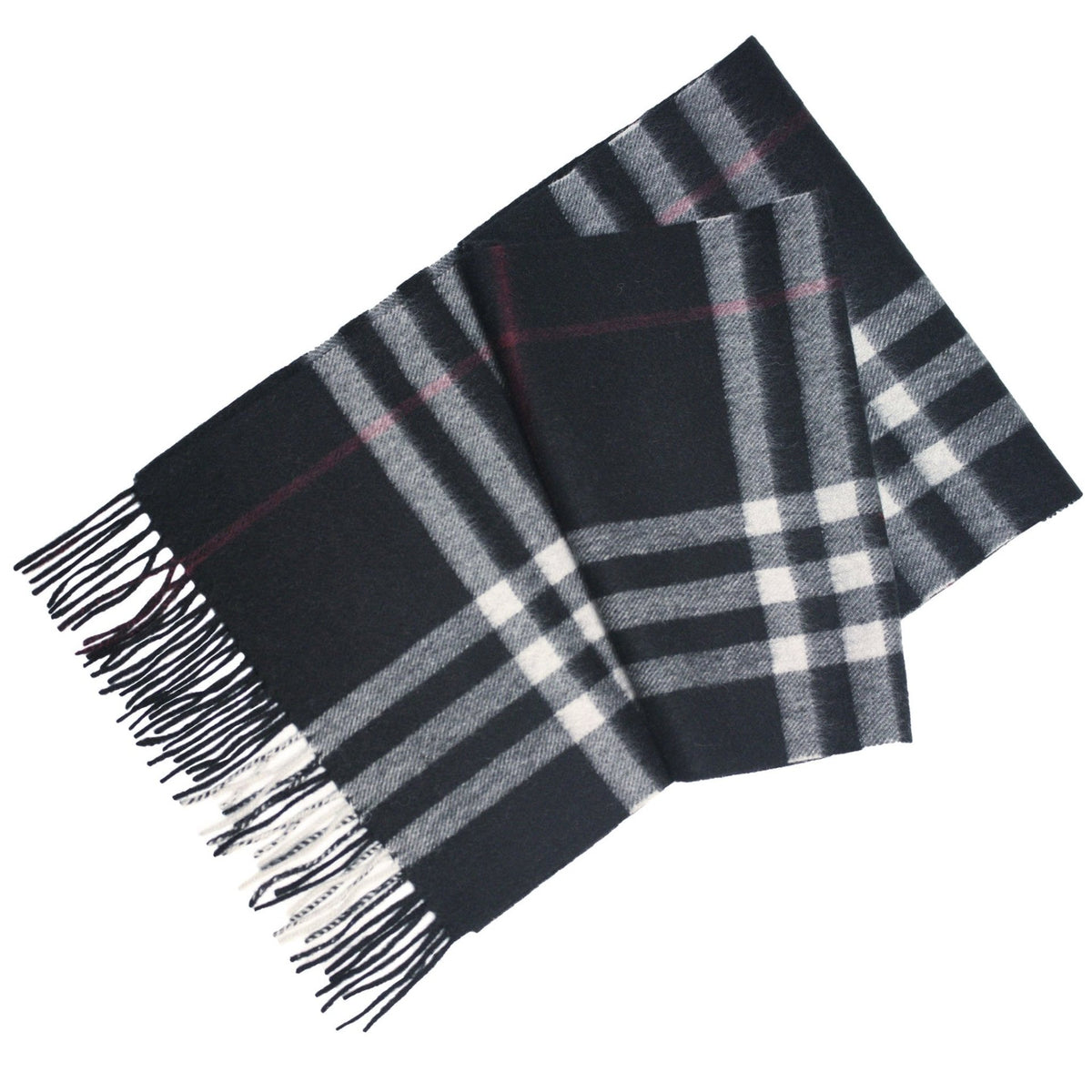 Grey Camel Cashmere Woven Check Scarf - Drakoi Marketplace