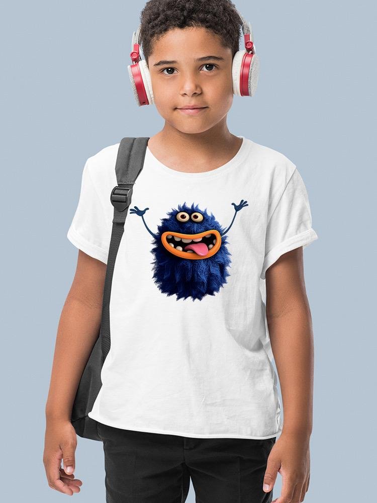 Hairy Monster Smiling T-shirt -Image by Shutterstock - Drakoi Marketplace