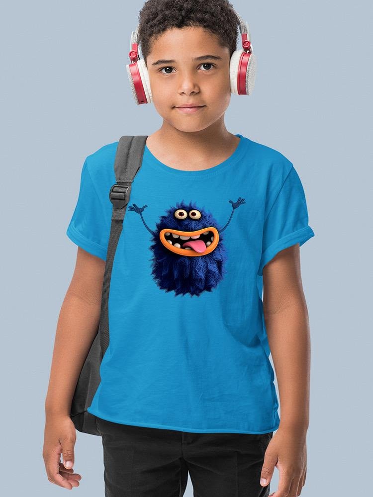 Hairy Monster Smiling T-shirt -Image by Shutterstock - Drakoi Marketplace