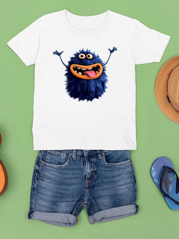 Hairy Monster Smiling T-shirt -Image by Shutterstock - Drakoi Marketplace