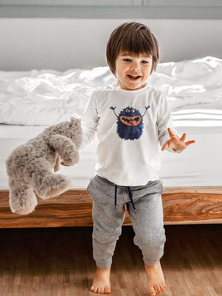 Hairy Monster Smiling T-shirt -Image by Shutterstock - Drakoi Marketplace