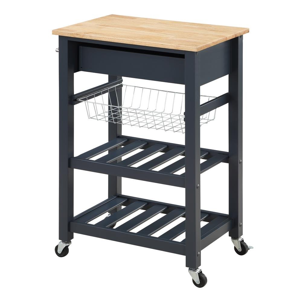 Hampton Kitchen Cart Blue - Drakoi Marketplace