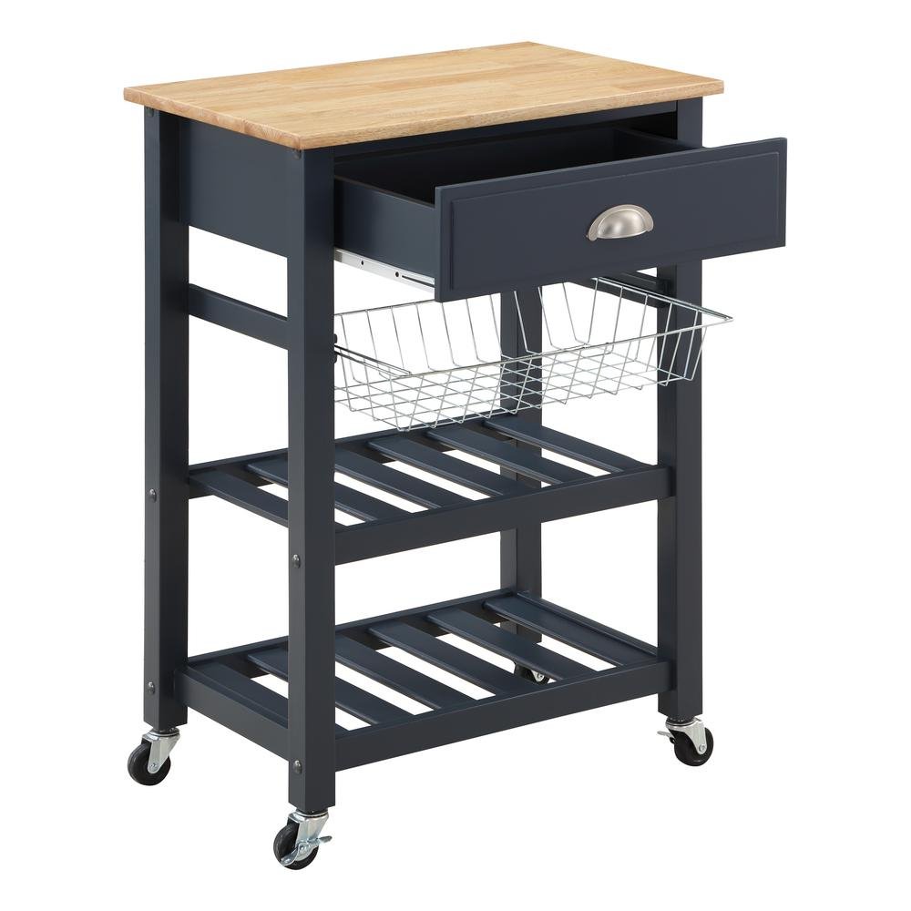 Hampton Kitchen Cart Blue - Drakoi Marketplace