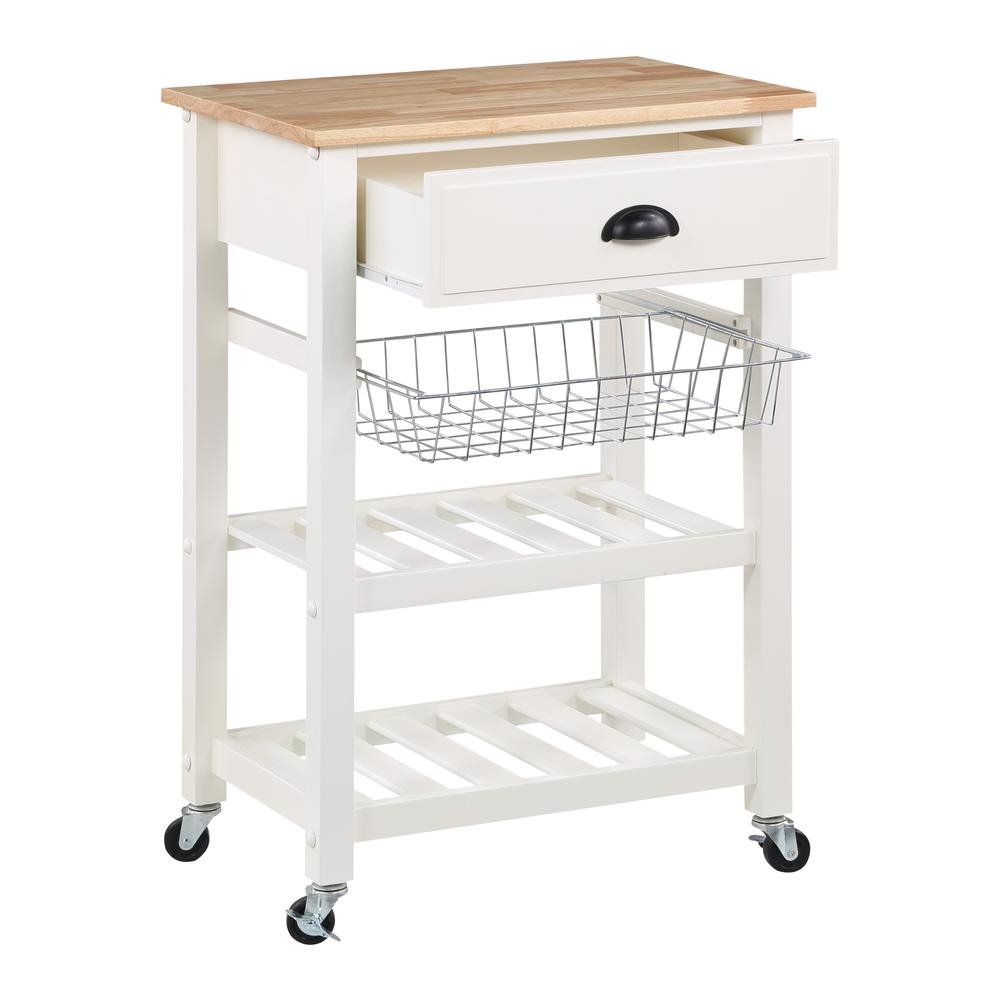 Hampton Kitchen Cart White - Drakoi Marketplace