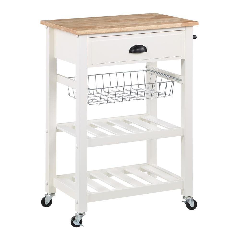 Hampton Kitchen Cart White - Drakoi Marketplace