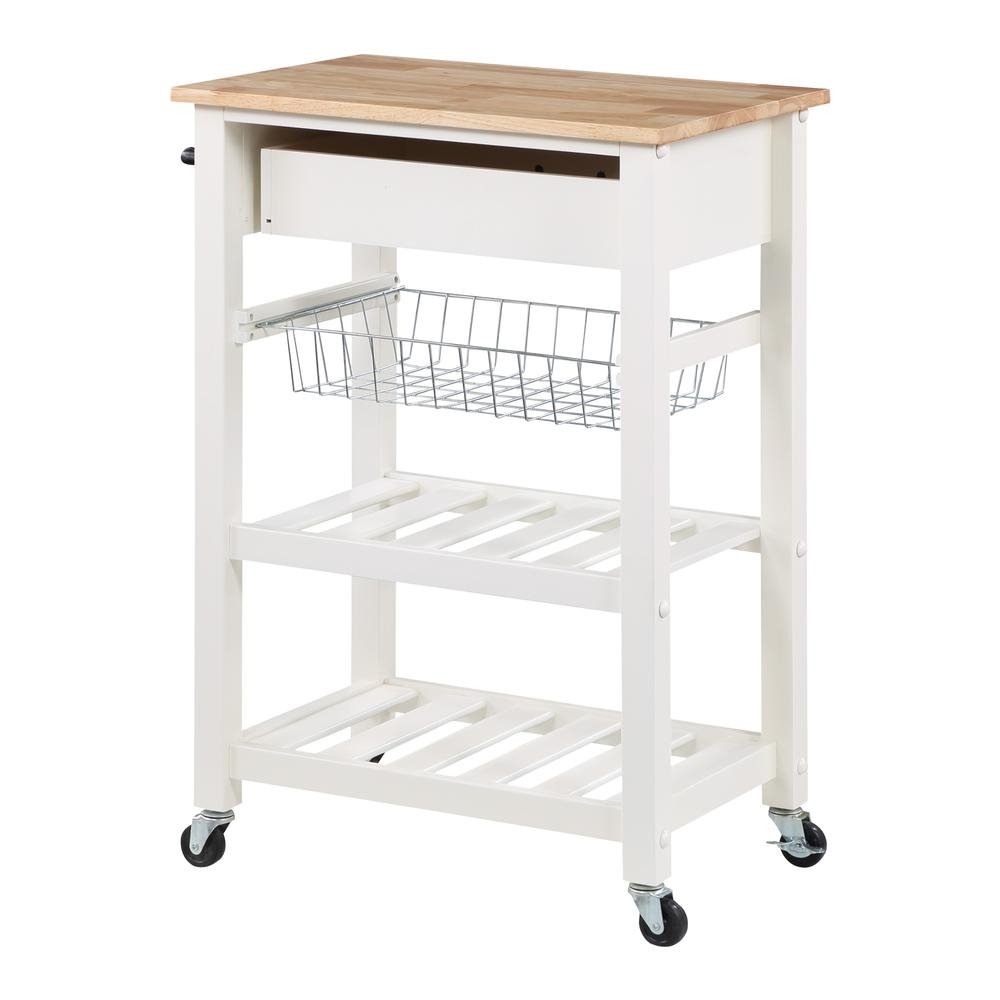 Hampton Kitchen Cart White - Drakoi Marketplace