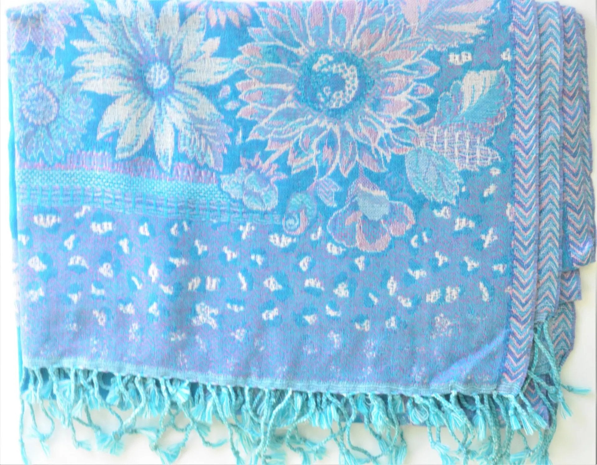 Handwoven Paisley Jamavar one of a kind limited edition designer Shawl - Drakoi Marketplace