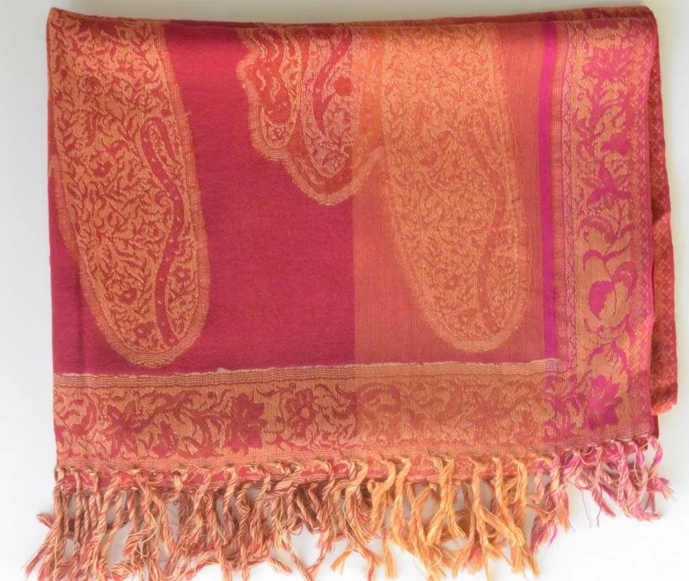 Handwoven Paisley Jamavar one of a kind limited edition designer Shawl - Drakoi Marketplace