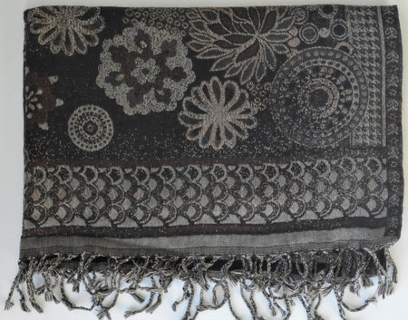 Handwoven Paisley Jamavar one of a kind limited edition designer Shawl - Drakoi Marketplace