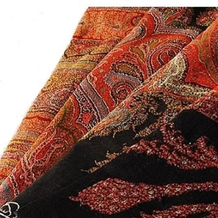 Handwoven Paisley Jamavar one of a kind limited edition designer Shawl - Drakoi Marketplace