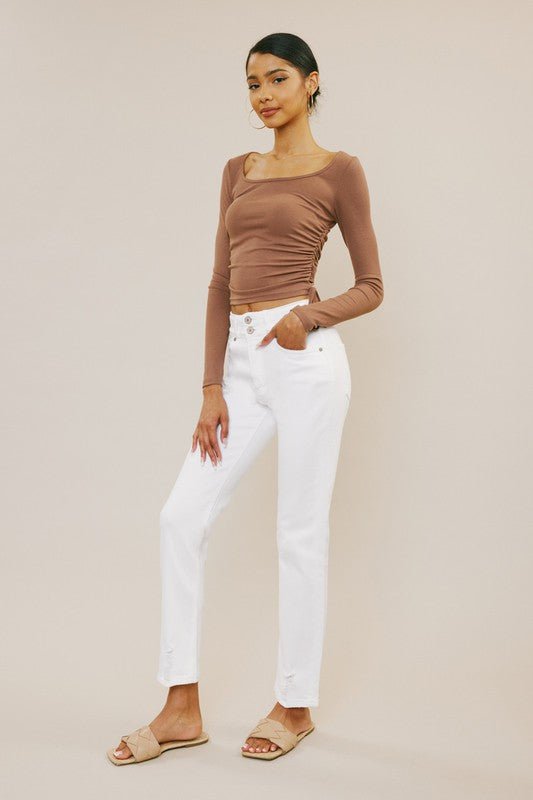 High Rise Slim Straight - Drakoi Marketplace