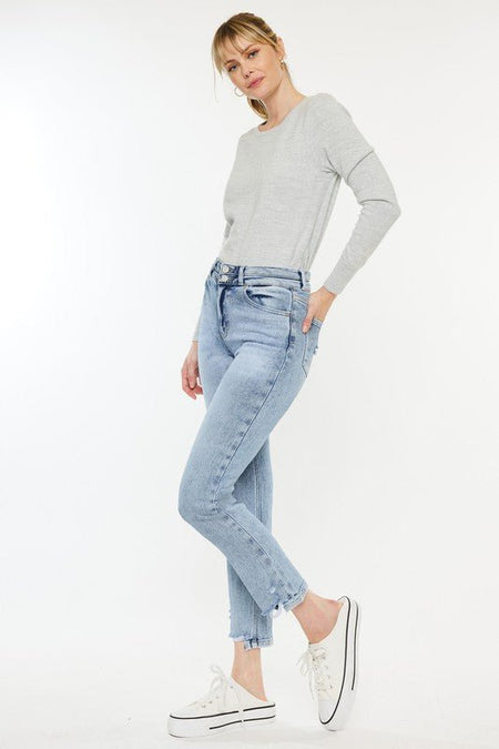 High Rise Slim Straight Jeans - Drakoi Marketplace