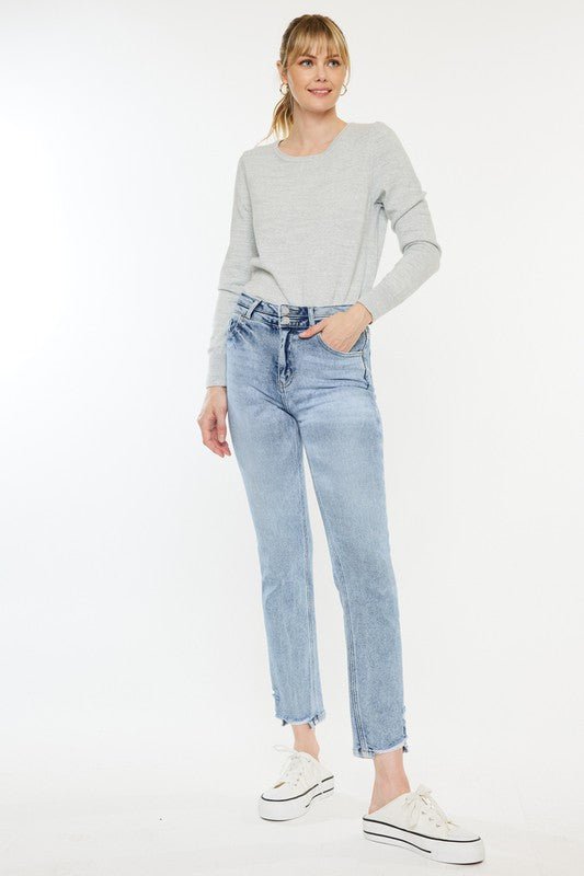 High Rise Slim Straight Jeans - Drakoi Marketplace