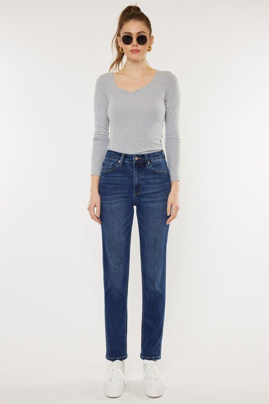 High Rise Slim Straight Jeans - Drakoi Marketplace