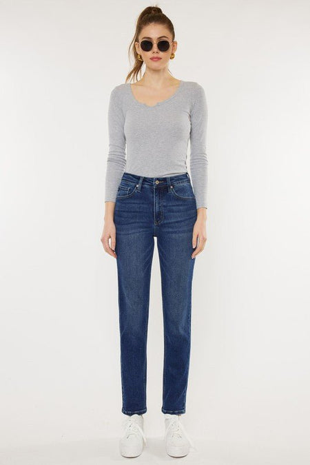 High Rise Slim Straight Jeans - Drakoi Marketplace