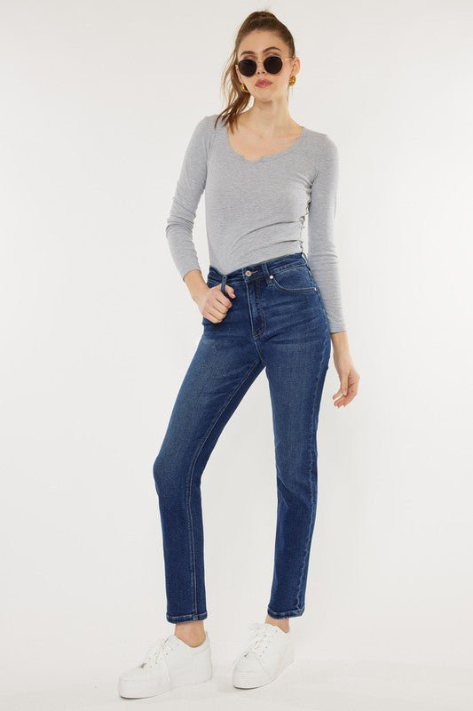 High Rise Slim Straight Jeans - Drakoi Marketplace