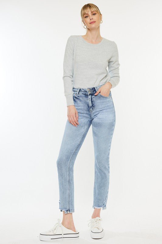 High Rise Slim Straight Jeans - Drakoi Marketplace