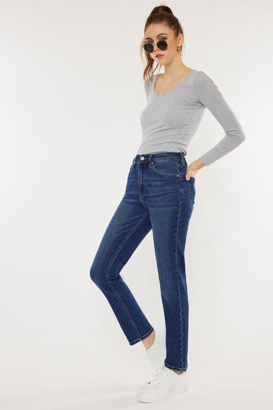 High Rise Slim Straight Jeans - Drakoi Marketplace