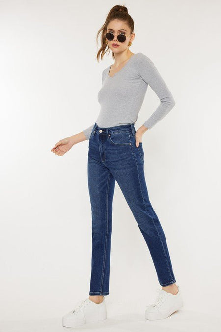 High Rise Slim Straight Jeans - Drakoi Marketplace