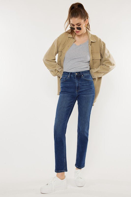 High Rise Slim Straight Jeans - Drakoi Marketplace