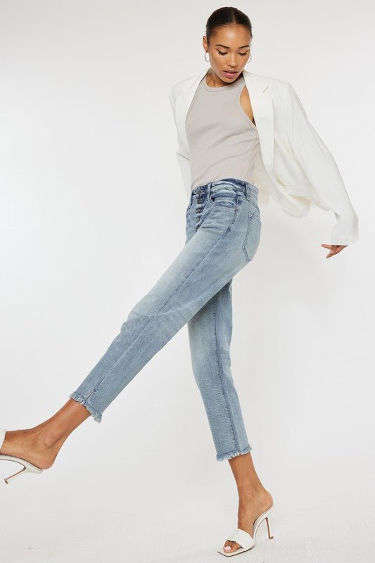 High Rise Straight Fit Jeans - Drakoi Marketplace