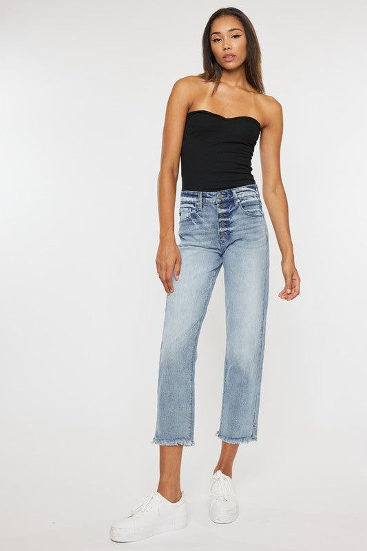 High Rise Straight Fit Jeans - Drakoi Marketplace