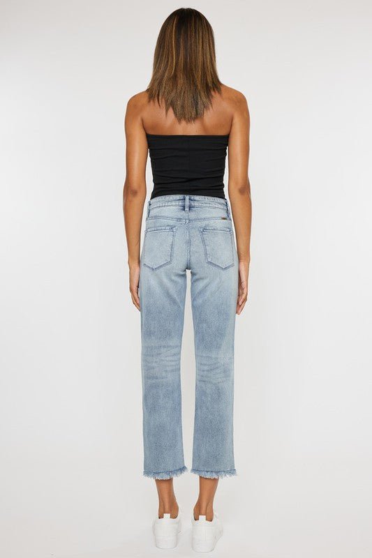 High Rise Straight Fit Jeans - Drakoi Marketplace