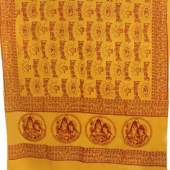 Hindu Meditation & Yoga Prayer Shawl - Shiva, Parvati, and Ganesh - Drakoi Marketplace