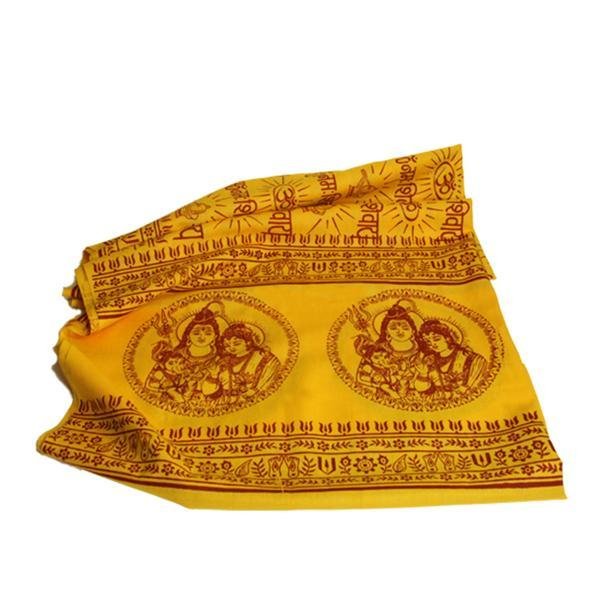 Hindu Meditation & Yoga Prayer Shawl - Shiva, Parvati, and Ganesh - Drakoi Marketplace