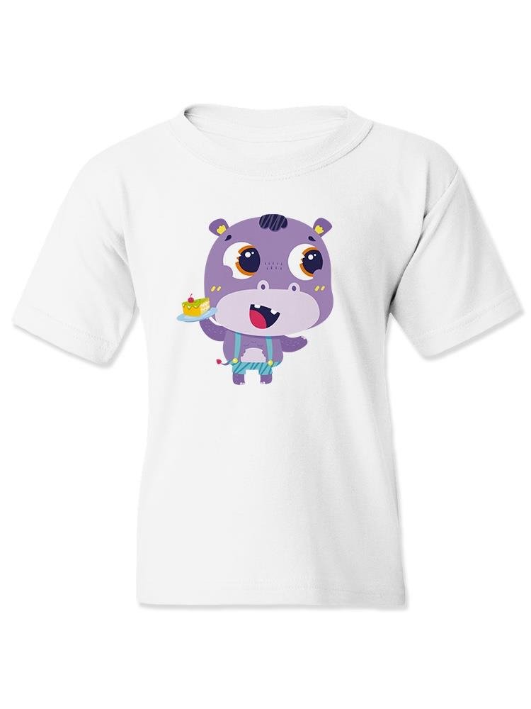 Hippo With A Cake T-shirt -Image by Shutterstock - Drakoi Marketplace