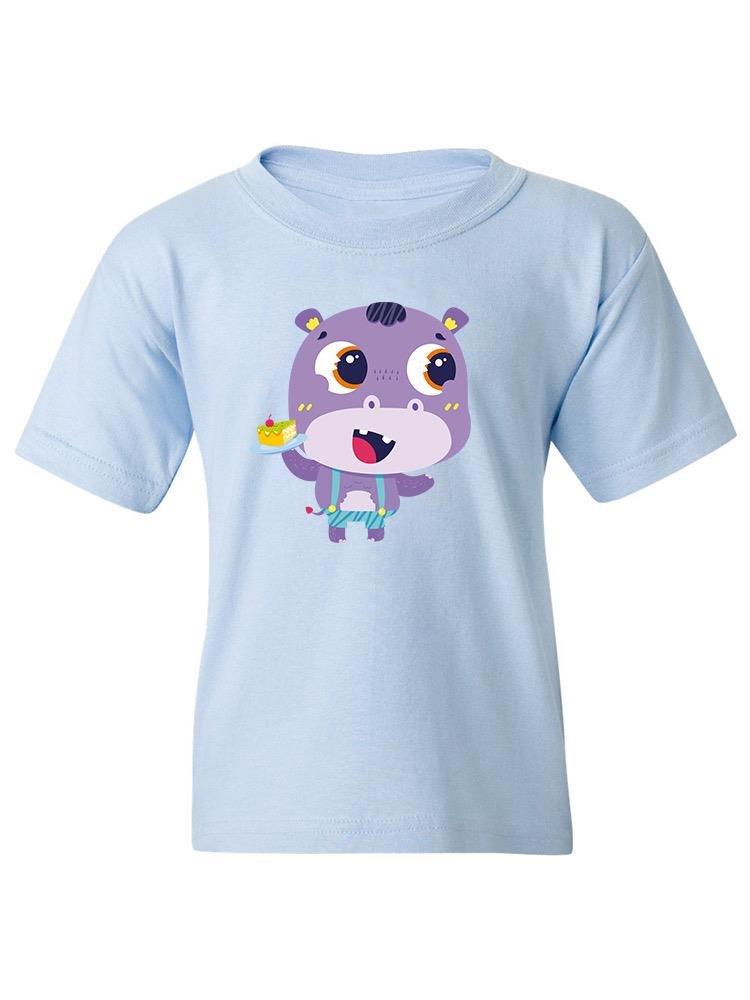 Hippo With A Cake T-shirt -Image by Shutterstock - Drakoi Marketplace