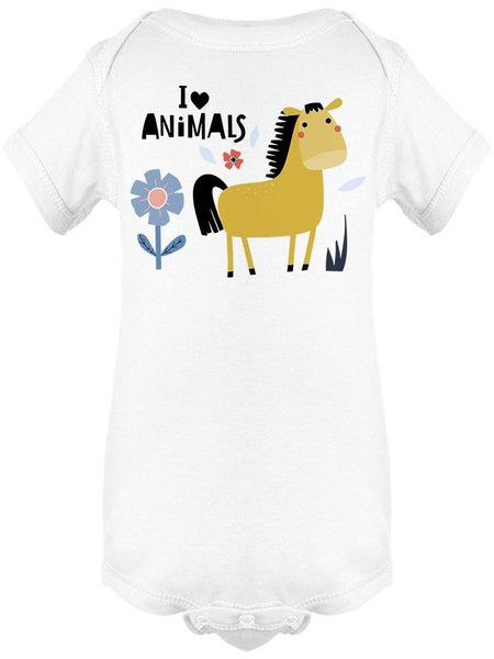 I Love Animals, Cartoon Bodysuit Baby's -Image by Shutterstock - Drakoi Marketplace