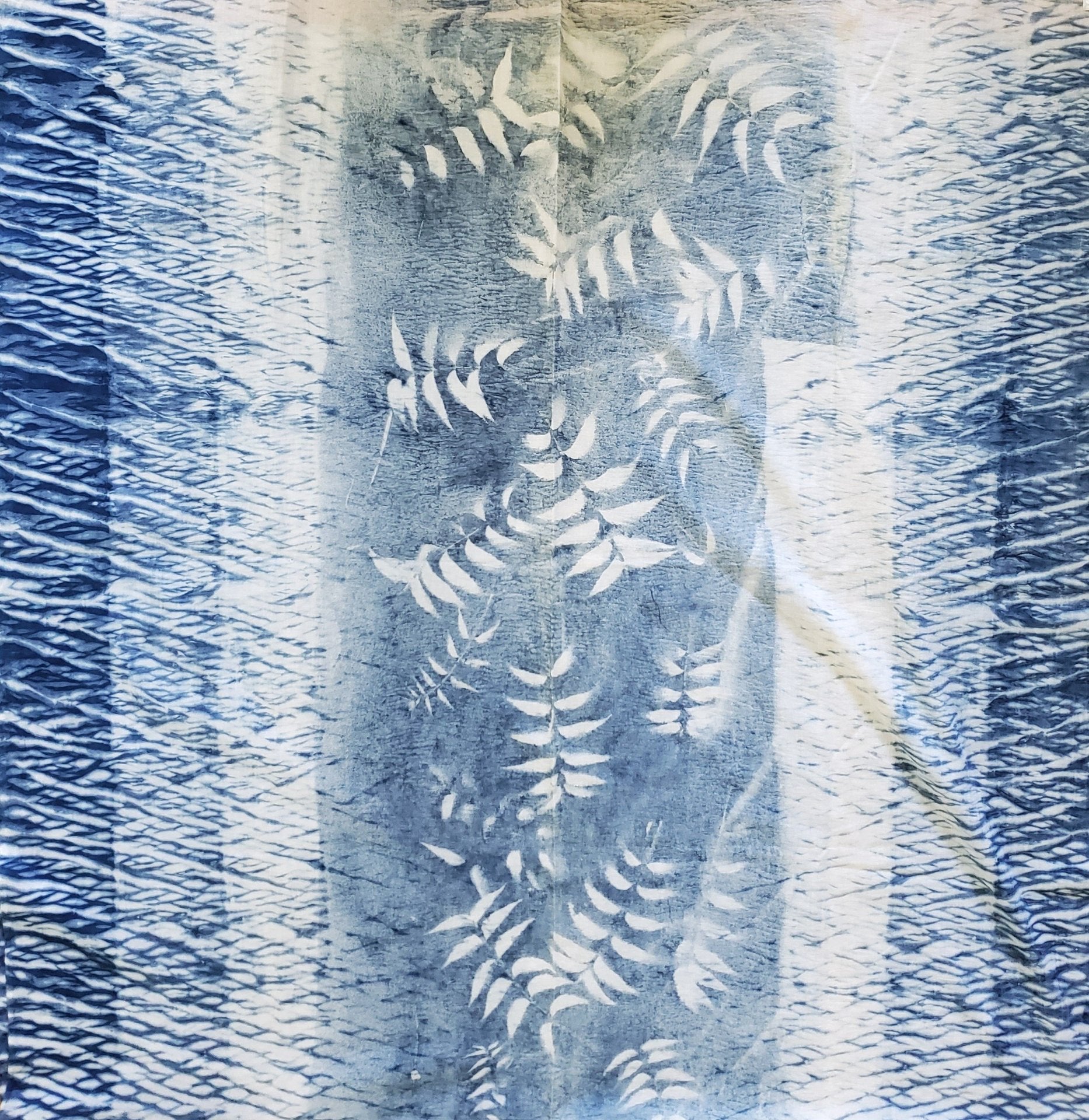 Indigo Dyed Hand Printed Cotton Fabric - Drakoi Marketplace