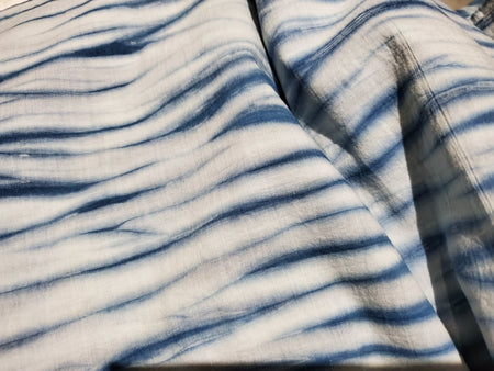 Indigo Dyed Hand Printed Cotton Fabric - Drakoi Marketplace