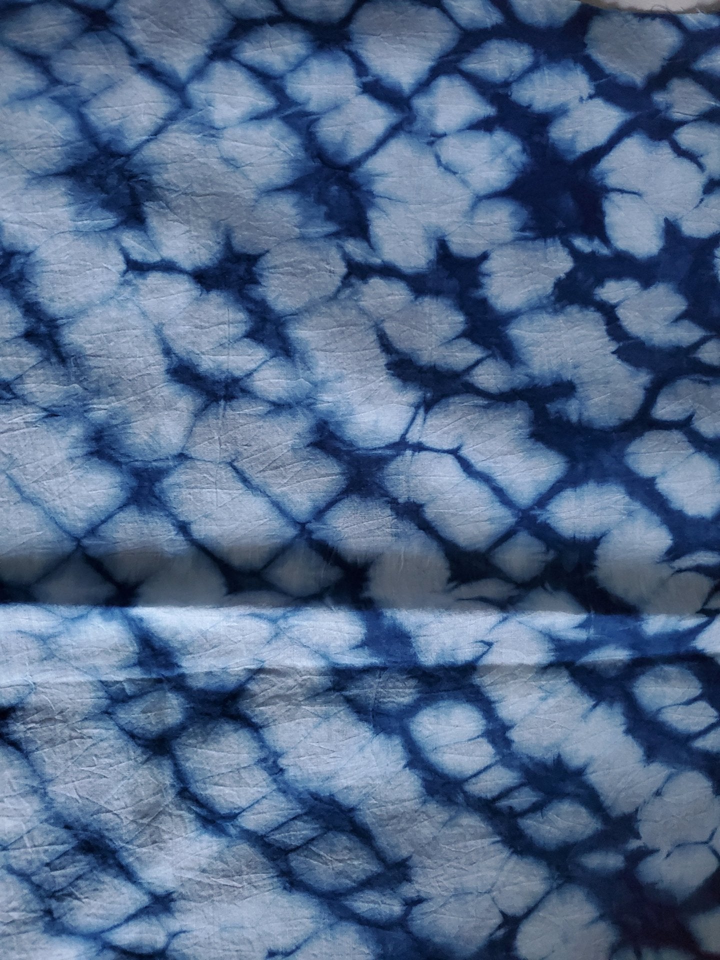 Indigo Dyed Hand Printed Cotton Fabric - Drakoi Marketplace