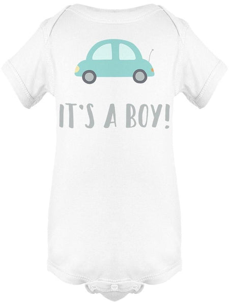 It's A Boy! Green Car Bodysuit Baby's -Image by Shutterstock - Drakoi Marketplace