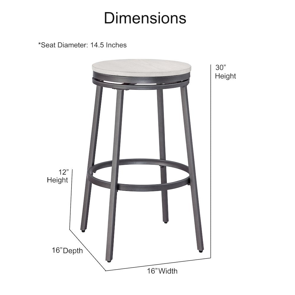 Jaidon Backless Bar Stool - Drakoi Marketplace