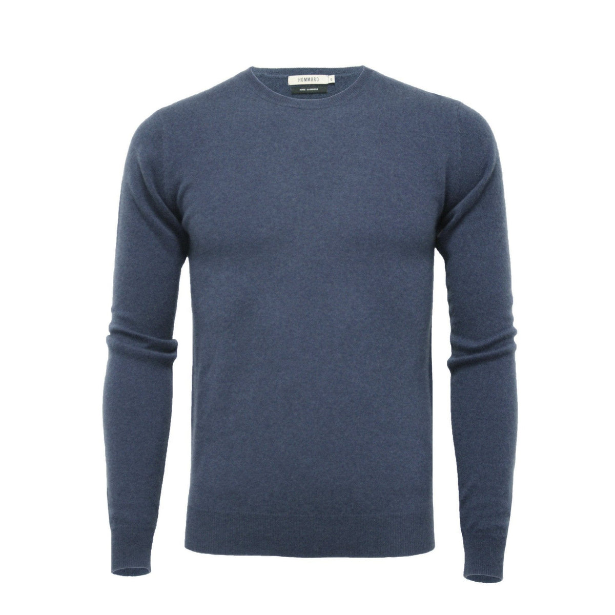 Jeans Blue Cashmere Crew Neck Sweater - Drakoi Marketplace