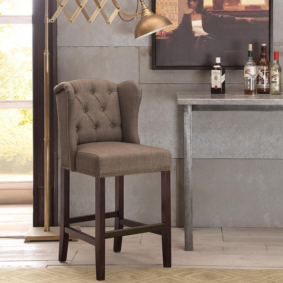 Jodi Tufted Wing Counter Stool - Drakoi Marketplace