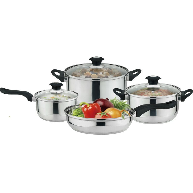 J&V TEXTILES 7-Piece Kitchen Cookware Set, Pots and Pans - Drakoi Marketplace