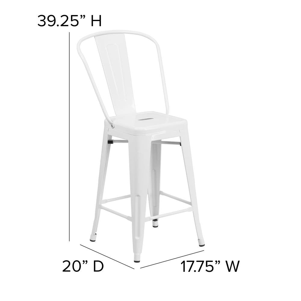 Kai Commercial Grade 24" High Counter Height Stool - Drakoi Marketplace